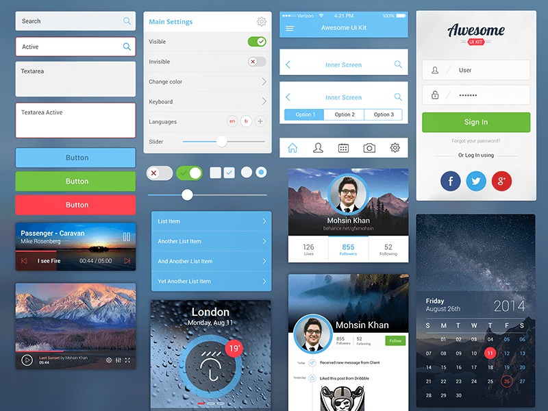 1671371-Awesome-UI-Kit-for-Mobile