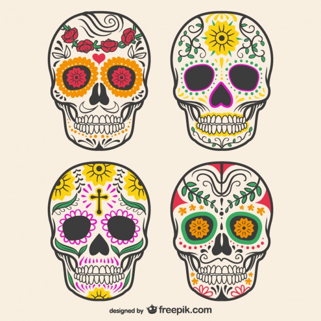 colorful-decorated-skulls_23-2147498900