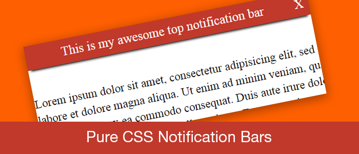Pure CSS Notification Bars
