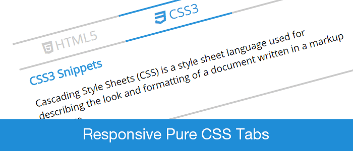 Responsive Pure CSS Tabs