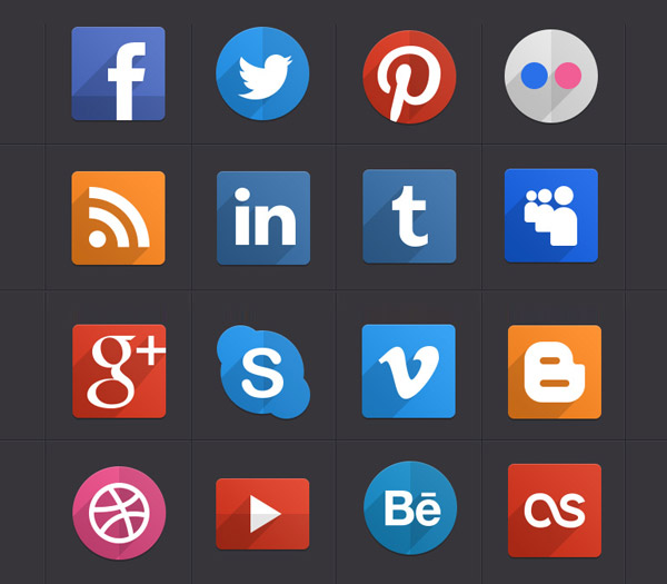 50+ High Quality Free Social Media Icons for Designers