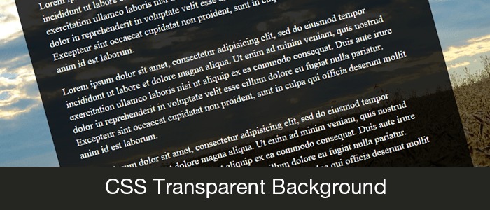 CSS Transparent Background