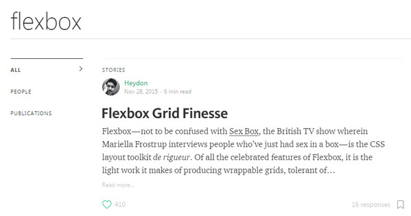 Flexbox in Medium