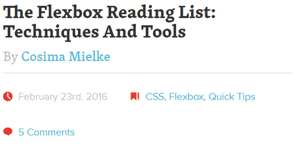 The Flexbox Reading List: Techniques and Tools