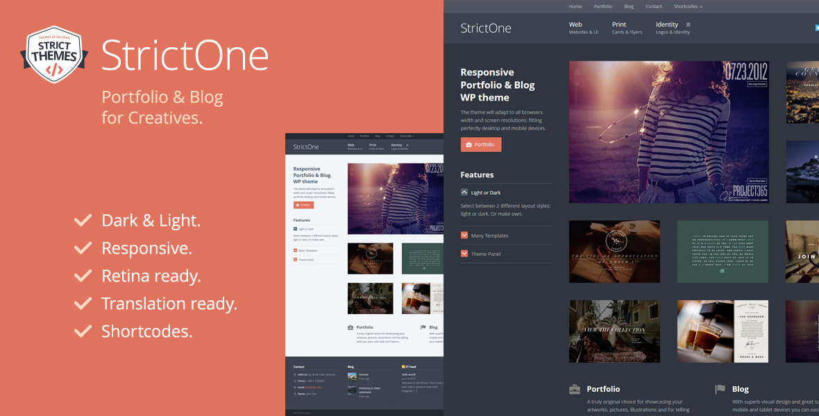 Portfolio & Blog WordPress Theme for Creatives