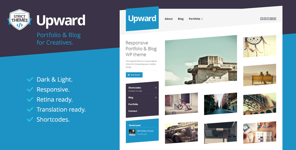 Experimental Portfolio & Blog WordPress Theme