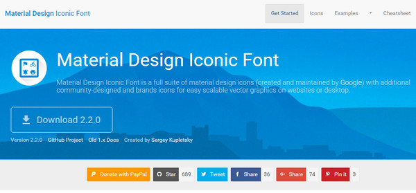 Material Design Iconic Font