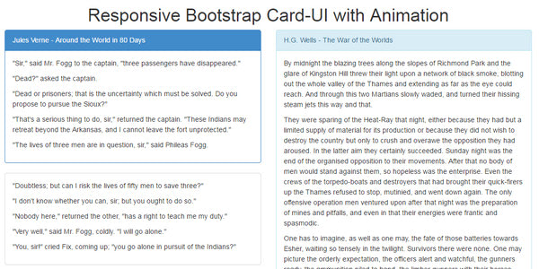 Responsive Bootstrap Card-UI By Ben