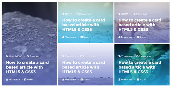 Card Article UI By Mithicher