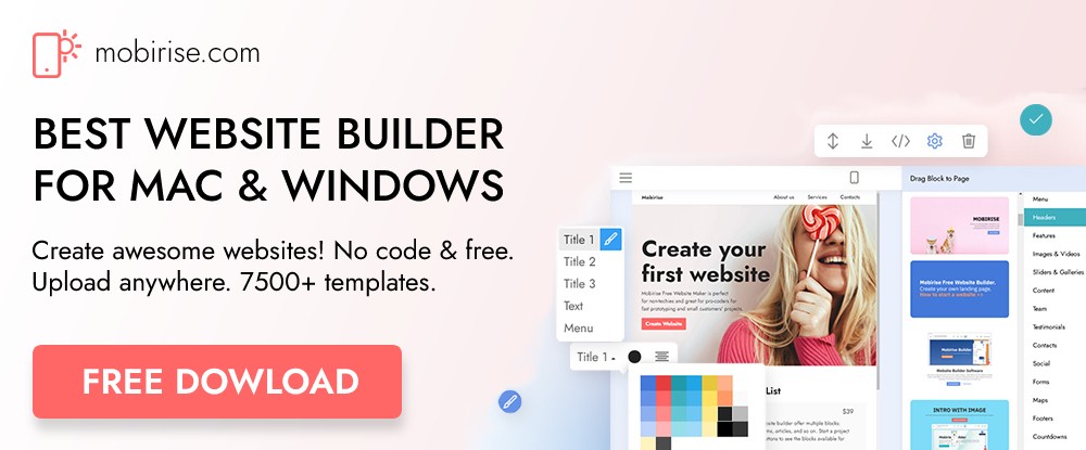 Mobirise Website Building Software