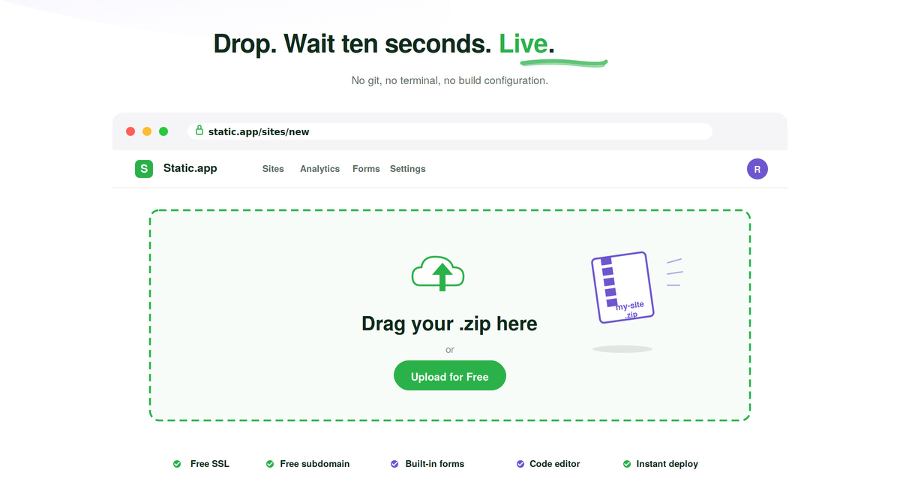 Meet Static.app: The Drag-and-Drop Answer for Claude HTML Websites